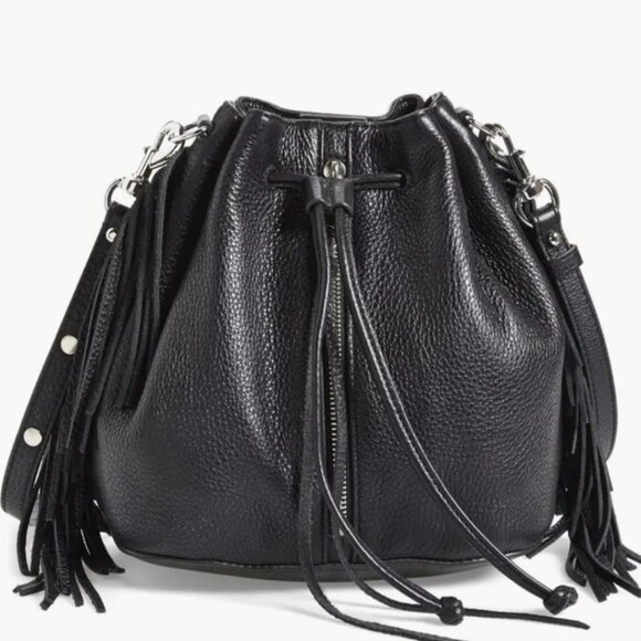 Rebecca Minkoff Mini Fringe Moto Bucket Bag - Picture 1 of 4